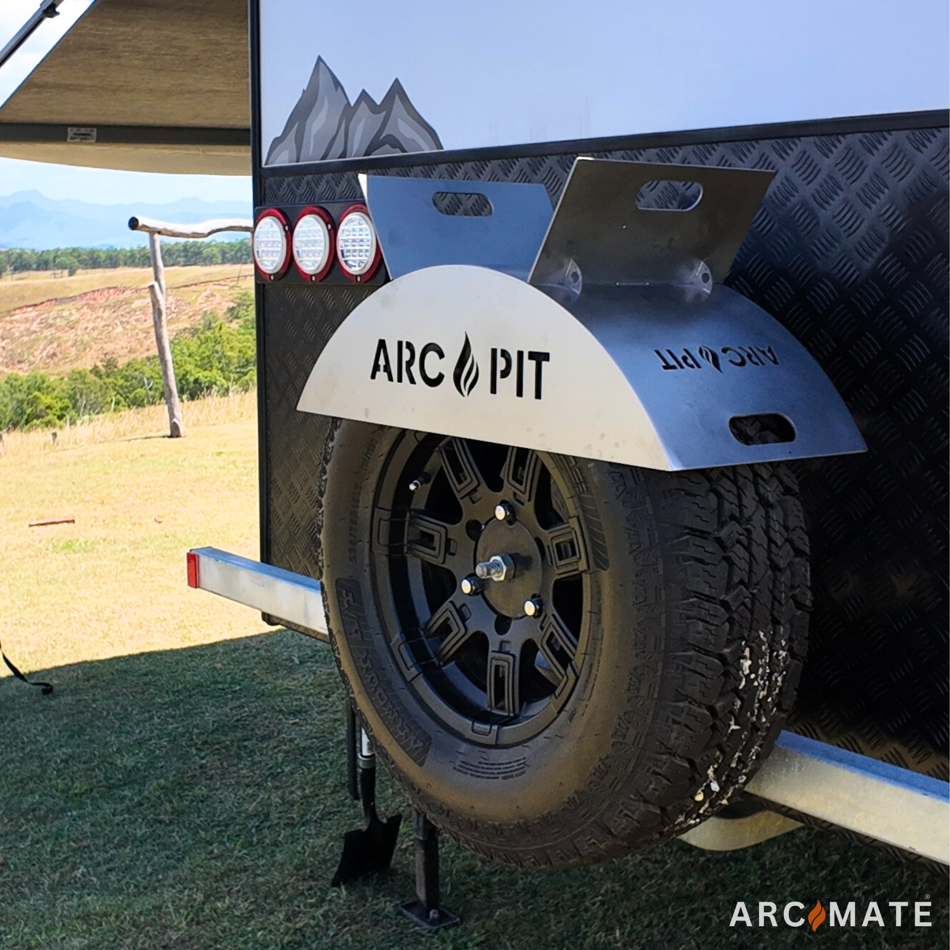 ArcPit size comparison - Standard vs XL ArcPit Spare Tyre Fire Pit
