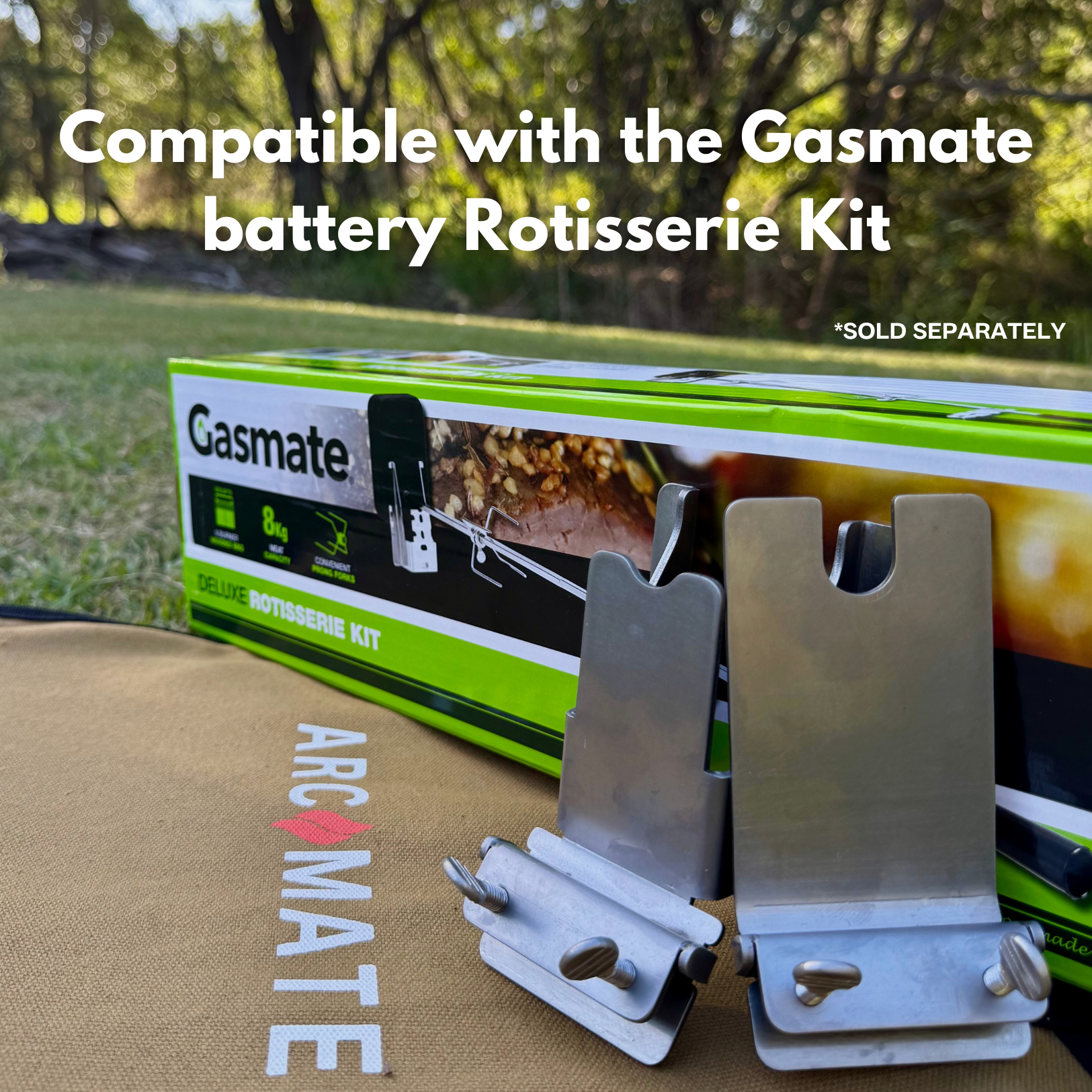 ArcMate BBQ Rotisserie Brackets (only)
