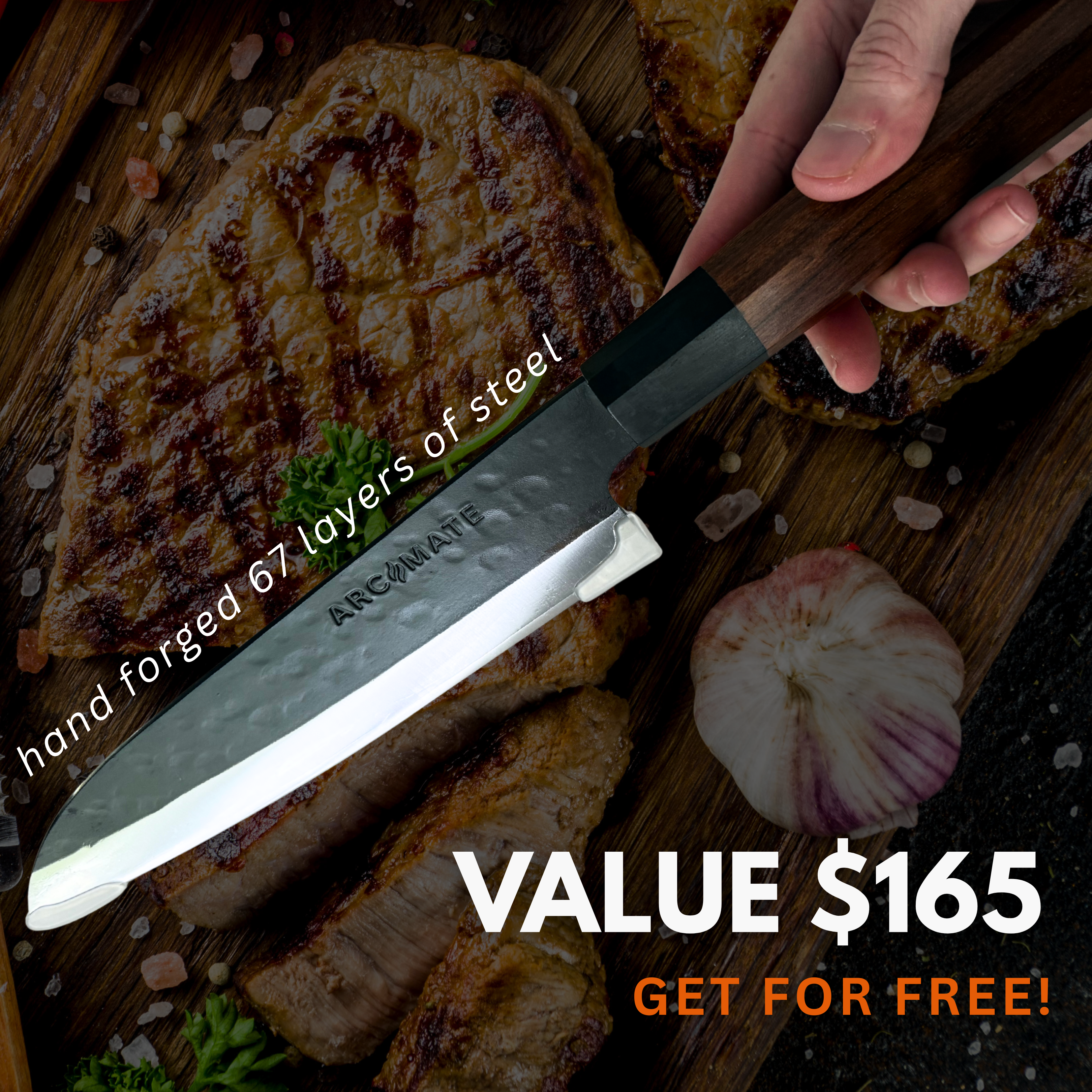 FREE Hand Forged Carving Knife VALUED at $165