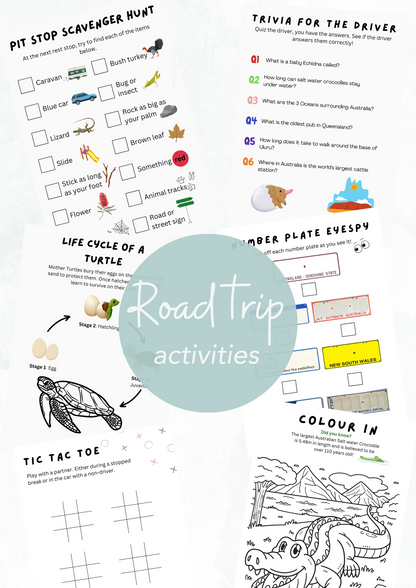 Kids Australian Inspired Travel Activity Book