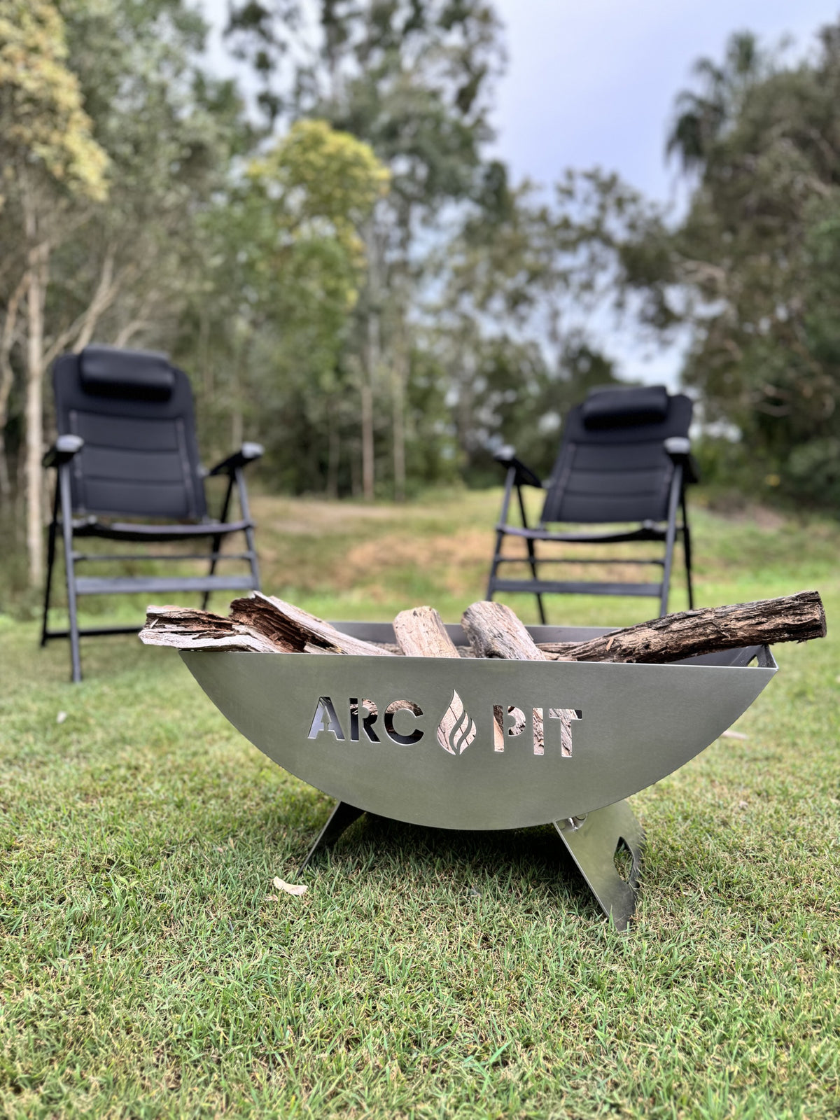 Portable Fire Setup ArcPit | Save time & space with your camp fire set up – ArcMate Pty Ltd